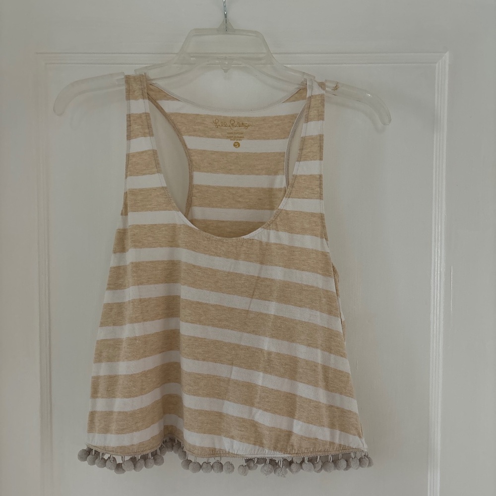 Lilly Pulitzer Striped Pom Pom Tank Top